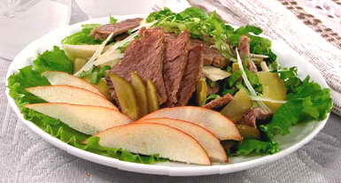Рецепт: Пикантный салат из говядины